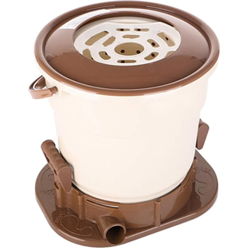 YXCKG Manual Laundry Spinner, Spin Dryer, Camping Washing Machine For Clothes, Space Saving, Drying Machine Hand Operated For Camping Home Clothing (Color : Brown)