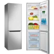 Amica KGCL 387 150 E Fridge-Freezer Combination - Stainless Steel Look - 176 cm Height - Electric Control - Less Defrosting Thanks to FrostControl - VitControlPlus Drawer