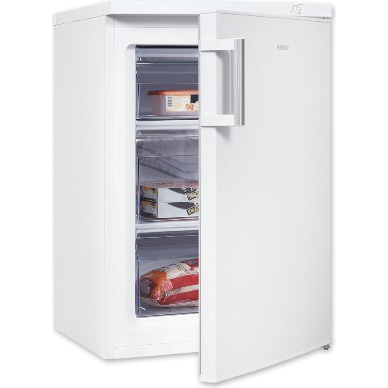 Exquisit GS581-H-010D Freezer, 4-Star Freezer, 85 Litres, Small, Compact, Freezer, Interchangeable Door Hinge