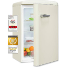 Exquisit Retro Full Room Fridge RKS120-V-H-160E Magnolia White | Net Capacity: 122 L | Without Freezer Compartment