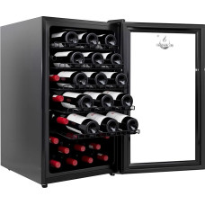 El Fuego® AY 291 Wine Fridge for 41 Bottles with Digital Touchscreen Interior Volume 98 Litres 5 Compartments Extremely Quiet Temperature Adjustable 5-20°C Wine Temperature Cabinet Wine Cabinet