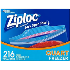 Ziploc Heavy Duty Freezer Quart 4 x 54 Pockets 17.7 cm x 19.5 cm
