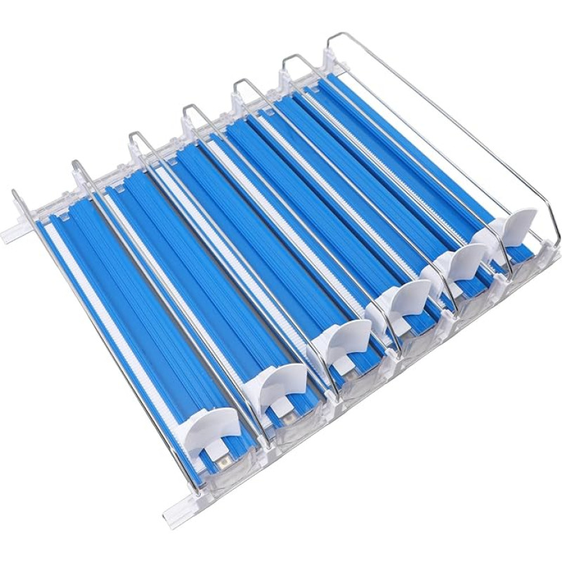 Beverage Organiser for Refrigerator, Self-Sliding Drinks Dispenser with Easy Closure, Drink Organiser for Refrigerator, Versatile, Adjustable Width