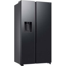 Samsung RS70F65KDFEF Side-by-Side Fridge-Freezer, AI Fridge with Freezer, 178 cm, 640 L, Ice/Water Dispenser with Water Tank, AI Energy Mode, Metal Cooling, Black Steel