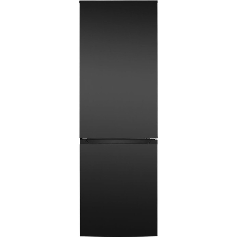 Bomann® XXL Fridge with Freezer Compartment 186 cm 60 cm Wide Fridge Freezer Freestanding Fridge Freezer Combination 4 Shelves Door Hinge Changeable 40 dB Refrigerator KG 7357 Black-inox