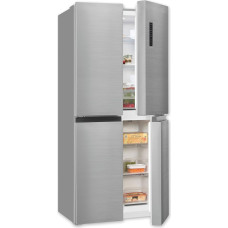 Exquisit Multidoor MD365-125-040D inoxlook | 362 L Volume | Multi Door Fridge NoFrost | Cross Door Fridge Freezer Combination | Fresh Compartment | Alarm | LED Display