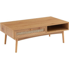 BAÏTA INES kohvilaud Tamme välimusega ja rotangist kudumiga