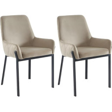 Vente-unique Pascal Morabito tool käetoedega, 2-osaline komplekt, samet ja metall, beež, Carolona by Pascal Morabito