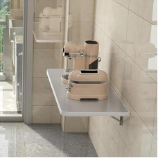 Klappbarer Wandtisch, Klappbare Werkbank, Wandschreibtisch, herunterklappbarer Esstisch, Wäschetisch, Wandregal, Nachttisch, Gaming-Schreibtisch, Kleiner, Faltbarer Schreibtisch mit Edelstah