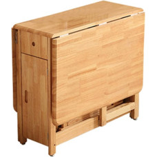 GODFSAHG kokkupandav söögilaud, multifunktsionaalne täispuidust kodulaud, kokkupandav laud, kompaktne puidust söögilaud, ruumi säästev, mitmekülgne köögilaud - 1.3m