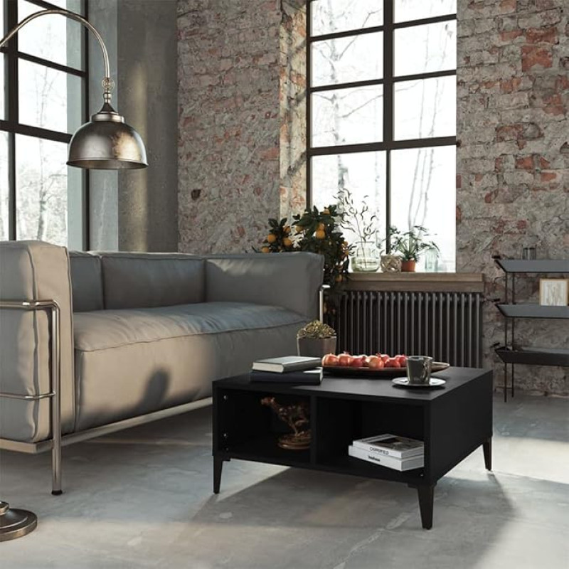 Higsose kohvilaud 60 x 30 cm Puidust kohvilaud Coutch laud Treenerilaud Elutoa laud Kohvilaud Kõrvallaud Must