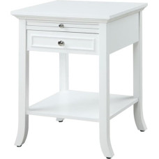 Convenience Concepts American Heritage Logan küljelaud 1 sahtli ja väljatõmmatava riiuliga, valge, 18 x 18 x 24 tolli