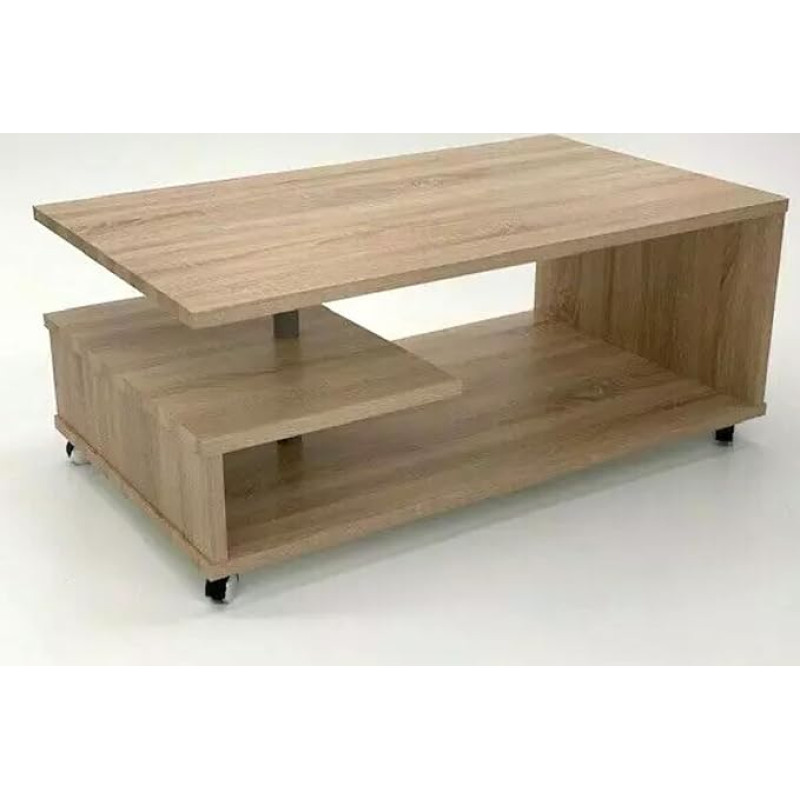 Möbel SD Timmi kohvilaud Sonoma Tammi Light Rough-Sawn Pikkus 103 cm Laius 60 cm Kõrgus 43 cm Paksus 22 mm