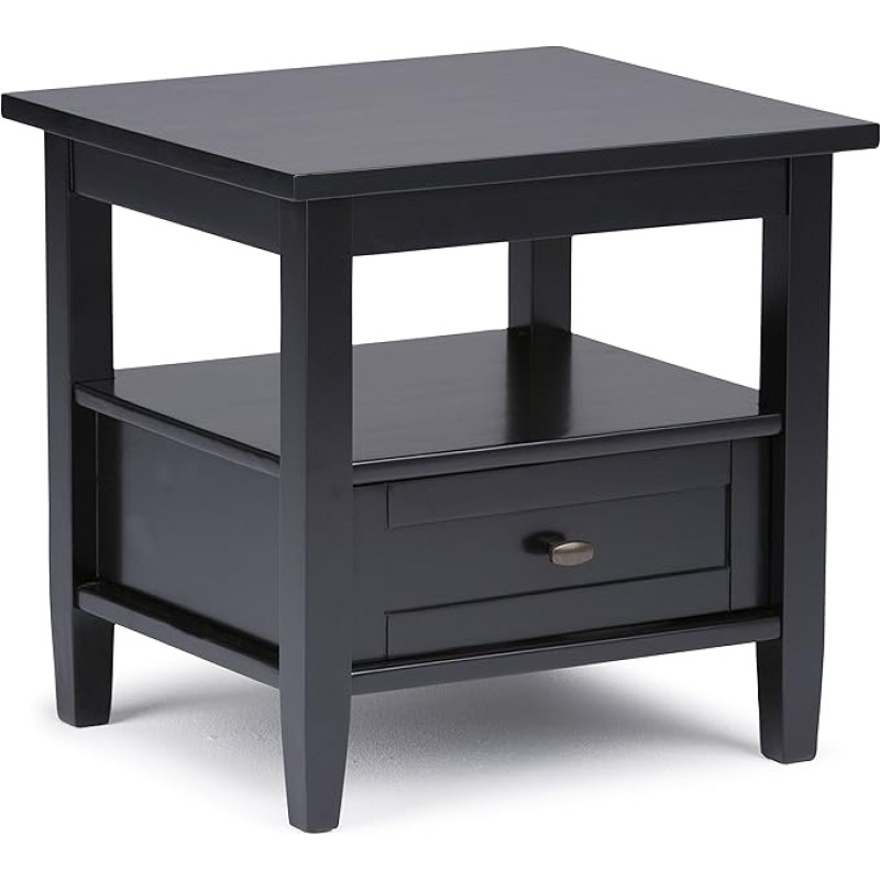 Simpli Home Warm Shaker täispuidust lõpplaud, must