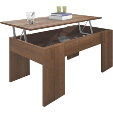 SHIITO VINCCI kaasaegne ja funktsionaalne kõrguse reguleeritav kohvilaud, pähklipuust, 45,3 x 90 x 50 cm