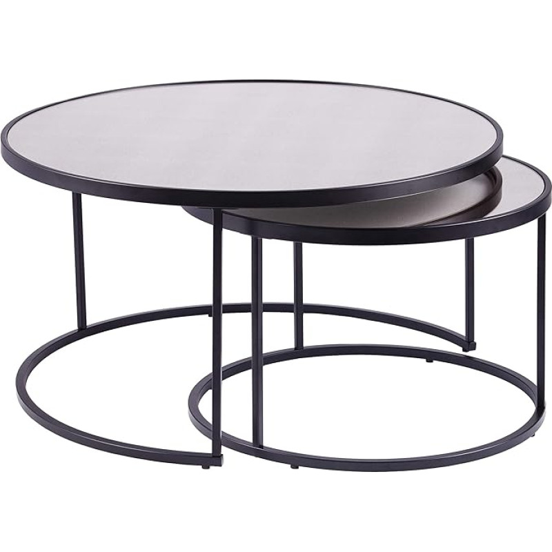 SEI mööbli Downham must antiikpeegliga kohvilaud