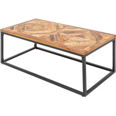 invicta INTERIOR Infinity Home Elegantne kohvilaud 100 cm naturaalsest mangopuidust kalaseljamustriga elutoa laud puidust laud