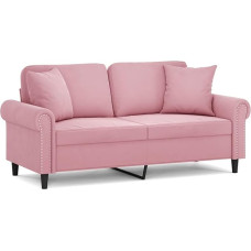 Vopese Rosa 2-Sitzer-Sofa mit Samtbezug & PP-Baumwollkissen - Modernes Design, 172x77x80 cm, Wohnzimmer Model3200948