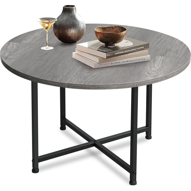 SENIG ümmargune kohvilaud, 2-tasandiline kohvilaud koos hoiuriiuliga elutuppa, keskmine laud väikestesse ruumidesse, valge tammepuu