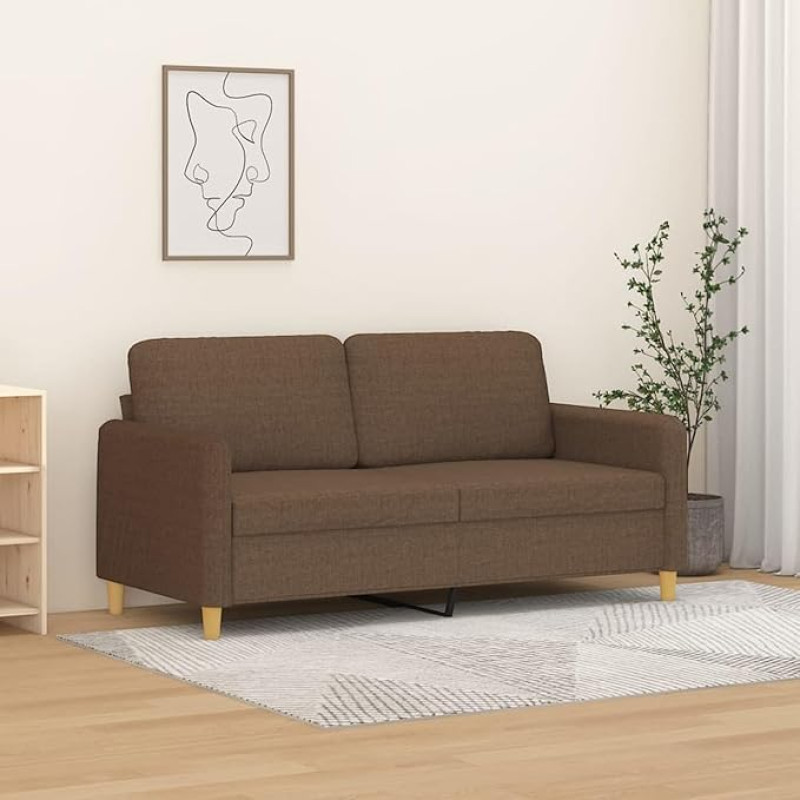 2-Sitzer-Sofa Braun, Polster, Metallgestell, 158x77x80 cm, max. 110 kg pro Sitz Model359481