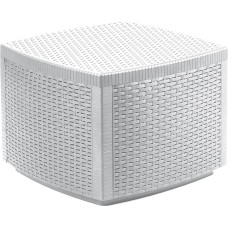 Rotangist kohvilaud Indoor Outdoor White