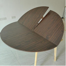 Faltbare runde Tischplatte, 120 cm - 240 cm Durchmesser, platzsparendes Holzdesign für den Innen- und Außenbereich, perfekt für Picknicks, Partys, Bankette und Hochzeiten