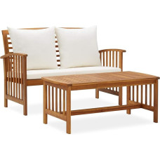 Diivanikomplekt 2-osaline aia diivanikomplekt tahke akaatsiapuidust padjadega diivan elutuppa aeda kaasaegne diivanikomplekt välismööbel