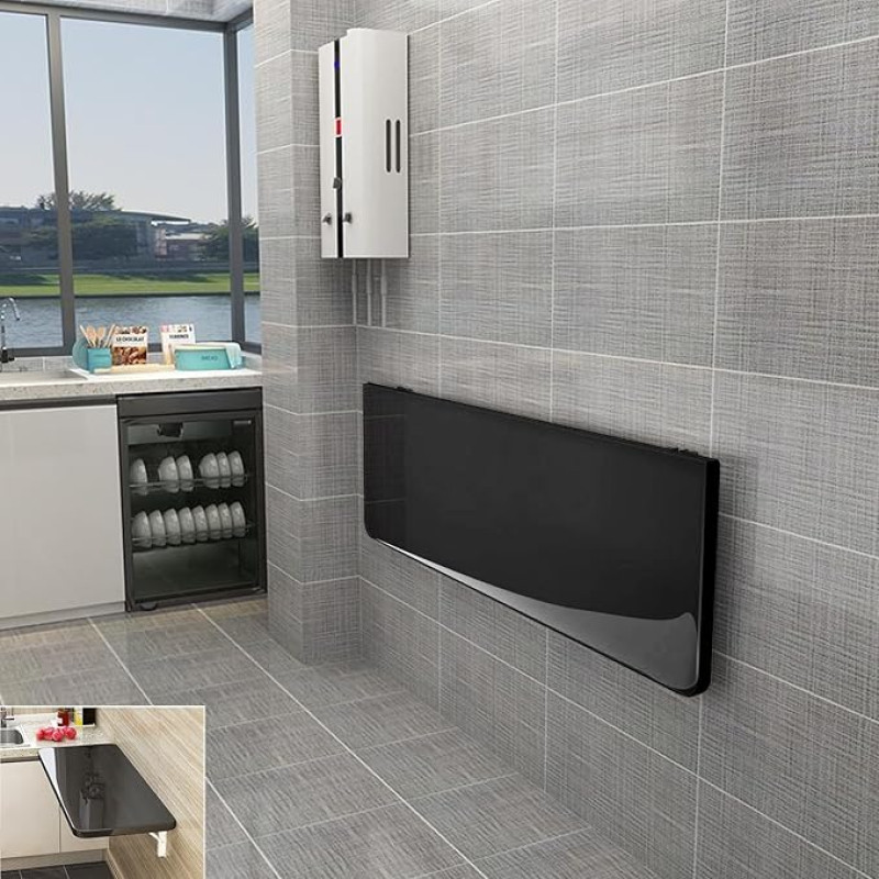 Drop Leaf Floating Wall Desk, Wall Table, Folding Table, Wall Table, Stabiilne seinalaud, Robust Folding Table, Hanging Work Table, Folding Table