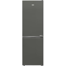 Beko Fridge-Freezer B7RCNE367HG, 316 Litre Net Capacity, 186.5 cm High, Interchangeable Door Hinge, 210 L Cooling, 106 L Freezer, 3 Freezer Drawers, 32 dB, Manhatten Grey