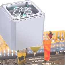 SMRHBWXS Kühlbox aus Glas, für Eisbecher, Neon-Lichter, Glasur aus CO2-Glas, sofortiger Getränkekühler für Bars und zu Hause