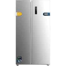 Cecotec Bolero CoolMarket SBS 562 Inox E American Fridge Side By Side 562 L 177 x 91.2 cm, Inverter Plus Compressor, Low Consumption, No Frost, Multiairflow, Quick Cooling, Stainless Steel