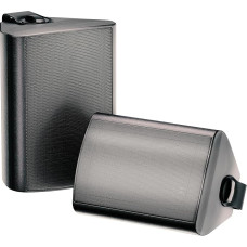 Herdio 6,5-tolline väliskõlar veekindel juhtmega 200 Watt võimsa bassiga, seinale paigaldatud väliskõlar patio garaažile kaetud patio (must)