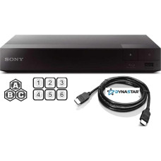 Piirkonnavaba Blu-Ray mängija ühildub Sony BDP-BX370 koos WiFi Multi Region Code Free | Blu-Ray regioonid A, B, C | DVD regioonid 0-8 koos Dynastar 6FT HDMI Bundlega