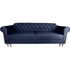 Meble Ares Chesterfield Benetto diivanvoodi - magamisfunktsiooniga diivan - diivan koos voodikastiga - kangas - tumesinine