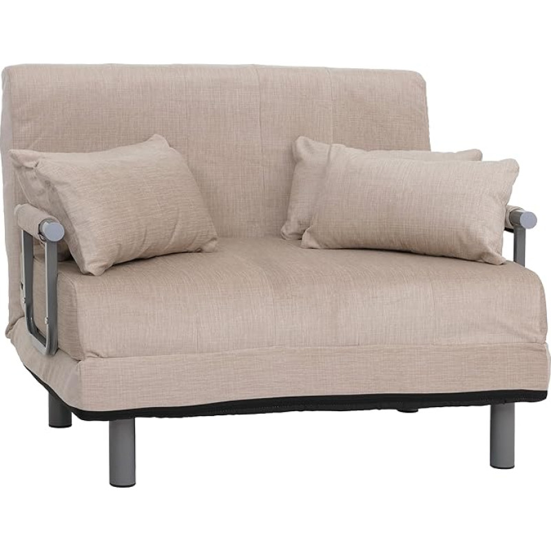 HWC-K29 Kokkupandav tool diivanvoodi külalisvoodi lamamispind 190 x 100 cm šenillkangas (370 g/m²) kreemikas