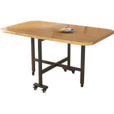 Ausziehbarer klappbarer Esstisch aus Holz - kompaktes Design mit Blättern für kleine Räume, stilvolle und vielseitige Sitze, 6-8 cm, ideale Küchen- und Schlafzimmermöbel, 120 x 100 x 75 cm