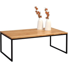 HomeTrends4You kohvilaud Wild Oak Metal Frame Black