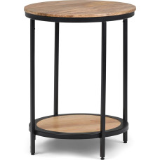 Simpli Home AXCMTBL-13 Jenna ümmargune metallist küljelaud, 45,7 cm lai, naturaalne