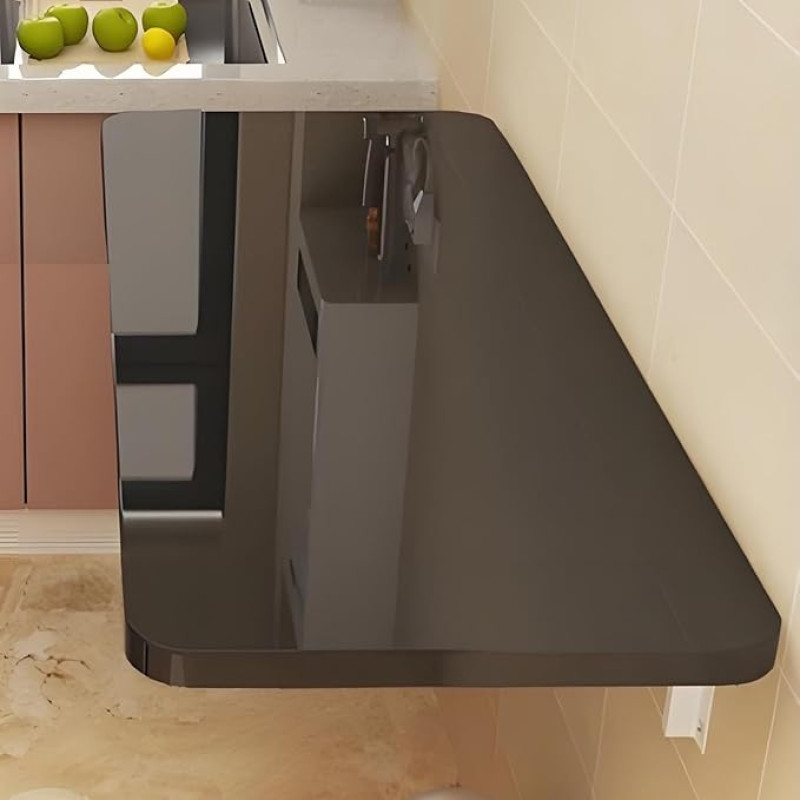 Wandmontierter Klapptisch Wandmontierter Klapptisch, Klappbarer Wandschreibtisch Funktioneller Hängeschreibtisch Klapptisch Wandmontage Mit Verstellbaren Stahlhalterungen Weiß L50xB30cm(L19.