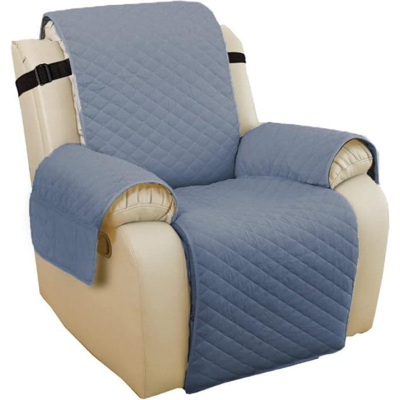 KXAOXGRC Diivanite käetugede kaitsekatted, 1 komplekt diivanikate, eemaldatav lastematt, tugitooli istuja, mööbli kaitse, kaitsekatted, pestavad käetugede katted (sinine hall, väike)