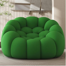 A ALFRESCOOL mull diivan, ülisuur ühekohaline diivan, hingav võrk, viltune laisk pehmetaoline diivan, 3D kärgdiivan elutuppa, kontorisse, koju (118,5 x 110 x 66,5 cm, roheline).