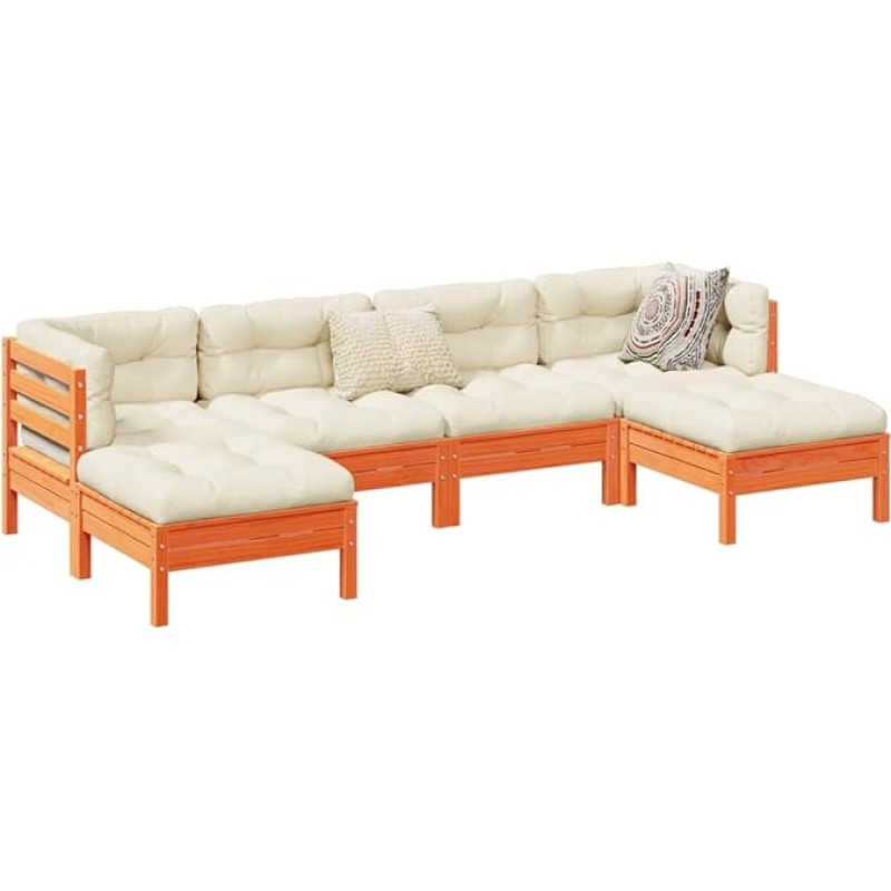 Aia diivan komplekt 6 tk pruunid padjad vaha tahke männi väljas diivanid aiamööbli komplekt väljas aiamööbli komplekt väljas aiamööbli komplekt