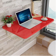 Ujuv kokkupandav laud seinale paigaldatav laud kodukontorisse kööki söögituppa punane 60x30cm