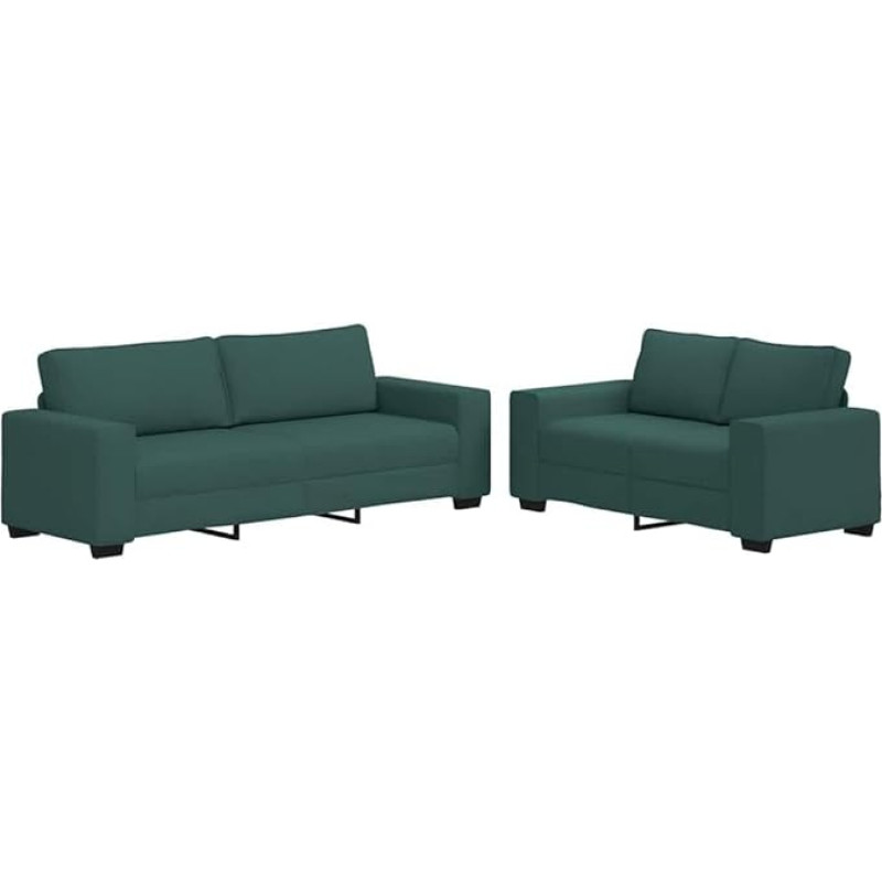 vidaXL 2-osaline diivanikomplekt padjadega tumeroheline kangas