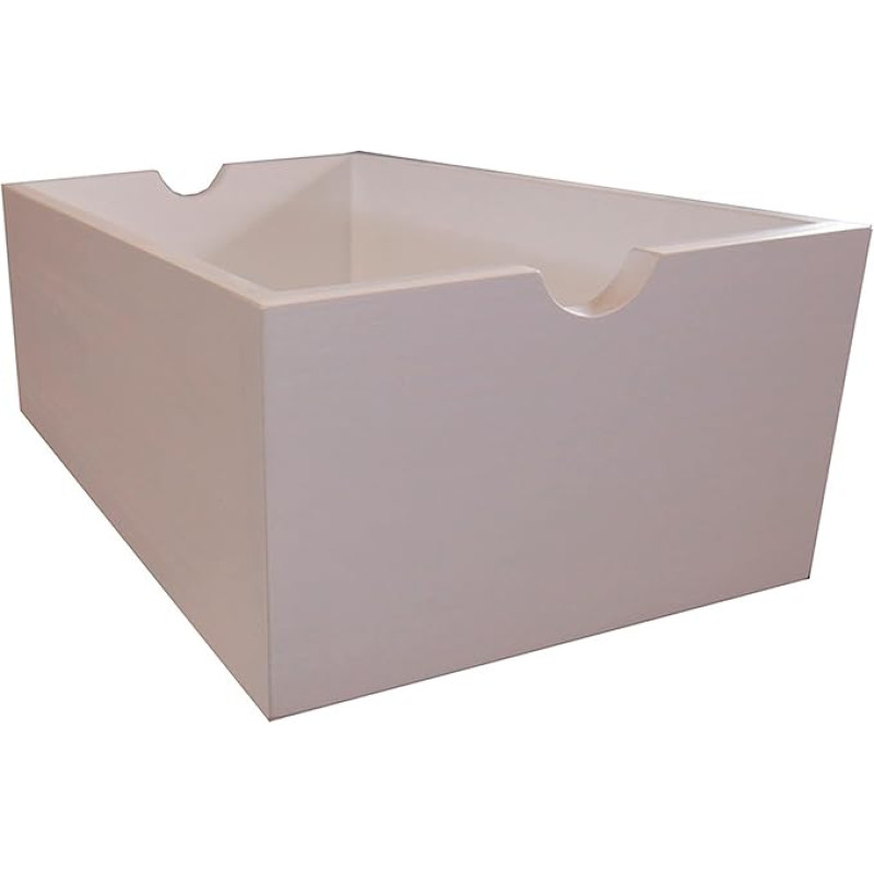 Massiivpuidust lahtised sahtlid naturaalsest männipuidust Karla kollektsiooni laudadele (valge)