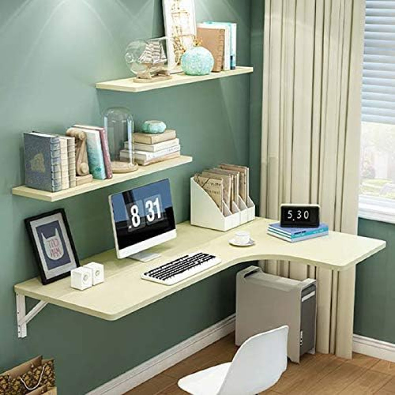 WESTWILD Klapptisch im modernen Stil zur Wandmontage, stabil, langlebig, umwandelbarer Schreibtisch, maksimaalne koormus 50 kg/110 lb, 5 Farben erhältlich (Ahorn, 80 x 60 x 40