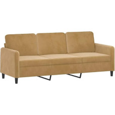 Eleganz Futon Diivan 180 cm Samt Braun - Bequemes 3-Sitzer-Sofa für Wohnzimmer & kleine Räume, langlebig & pflegeleicht