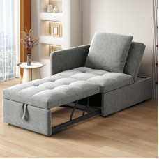 Väike diivanvoodi, ühekohaline diivan, voodi, tool, 3-in-1 tugitool, kokkupandav diivan ja magamiskohvik voodi funktsiooniga, teisaldatav magamistool kuni 200 kg, diivanvoodi koos voodipesu kattega väikestesse ruumidesse