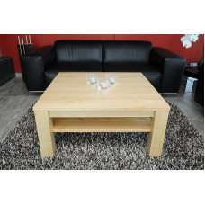 Maple 70 x 70 cm kohvilaud riiuliga/ehtne puit/massiivpuit/kõrgus 42 cm