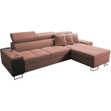 Mirjan24 Domiko I Maxi nurgadiivan magamisfunktsiooniga ja voodikastiga, nurgadiivan baarikambriga, USB pistikupesa, reguleeritavad peatuged (Uttario Ve. 2955, külg: paremal)